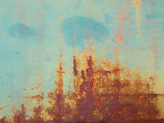 Old worn rusted metal texture wall background. Rust of metals