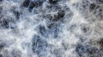 Obraz premium Abstract close-up of swirling white smoke on a dark background, creating a mysterious and dynamic visual texture ideal for artistic and creative design projects. 