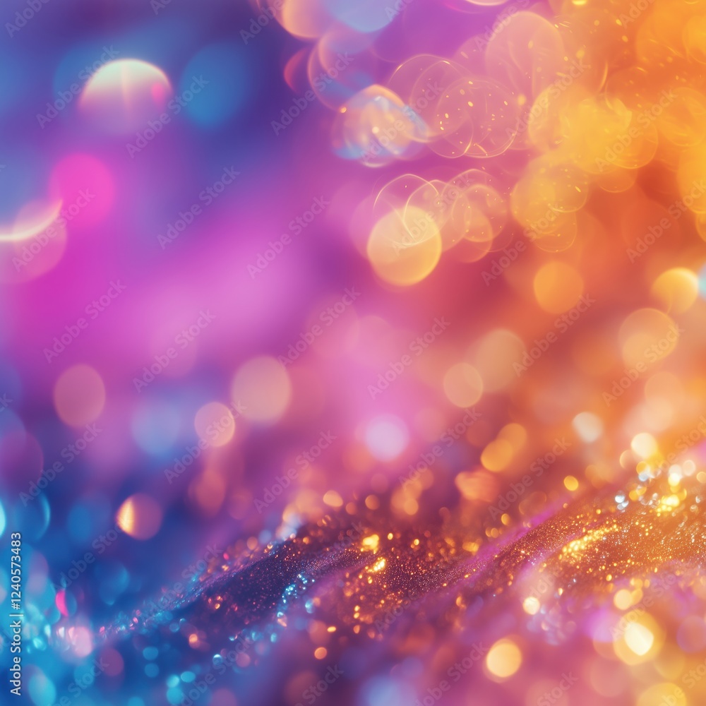 Poster colorful bokeh lights creating vibrant abstract background with shimmering textures and gradients, c
