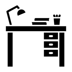Desk Glyph Icon Design