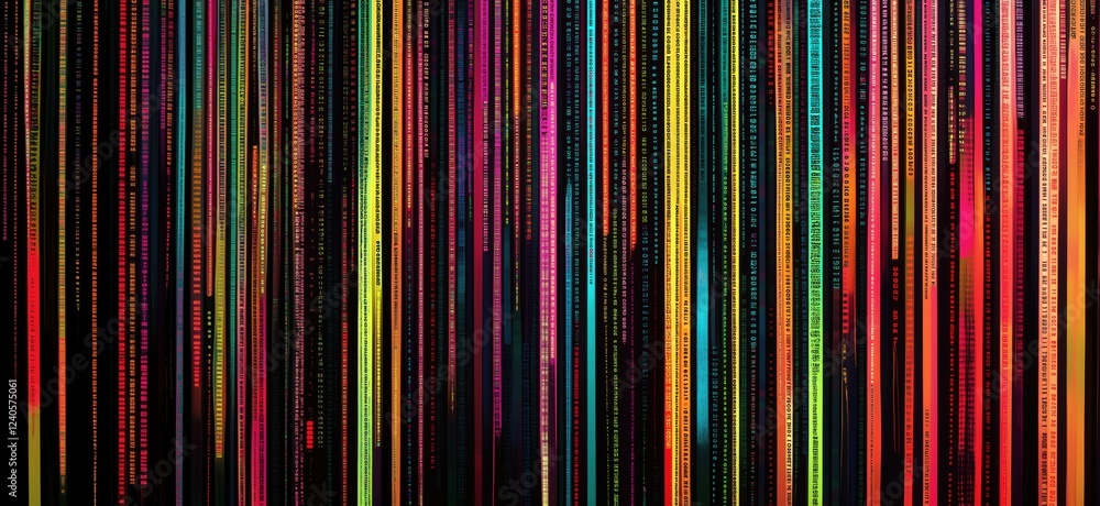 Aufkleber colorful vertical stripes of light and dark hues creating a vibrant abstract pattern with a modern a