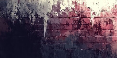 Abstract Painted Brick Wall Texture Background