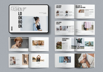 Digital Lookbook Template Design Layout Landscape
