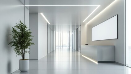 Modern Minimalist Office Reception Area Design