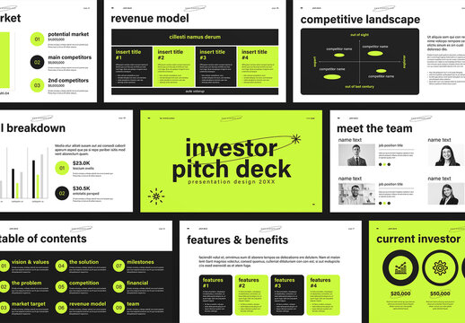 Investor Pitch Deck Presentation Template