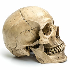 Fototapeta premium Human skull isolated.