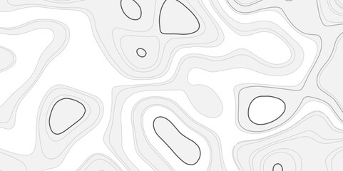 Abstract world map with black and white Ariel view contour wave line style world map top view. Topography map template for infographics Relief of the world map continent business background.