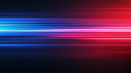 Dynamic abstract light streaks in blue and red on black background - ideal for creative designs