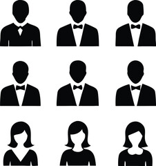 Business avatars , profile icons set