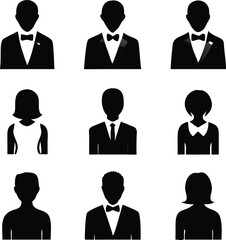 Business avatars , profile icons set