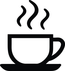 Coffee cup simple icon. Outline vector