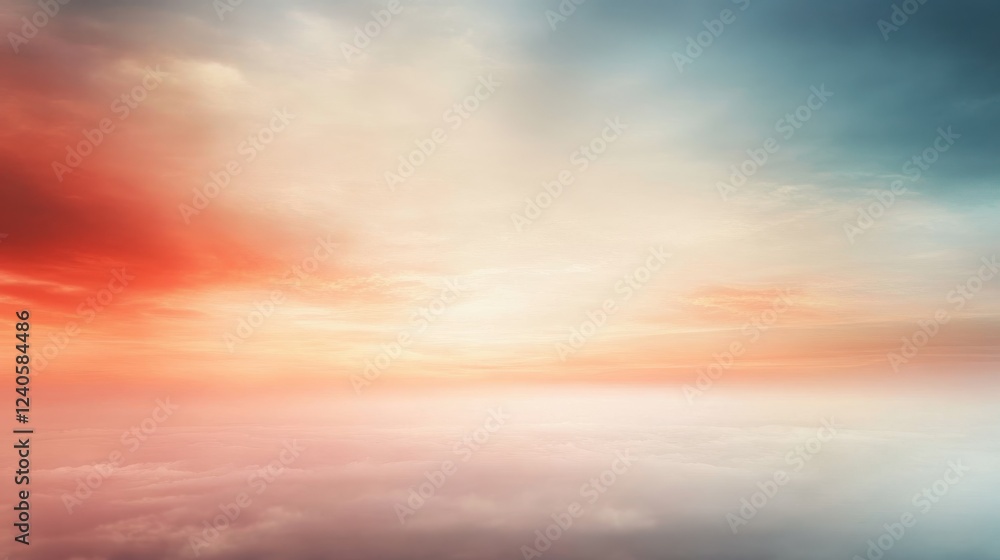 Poster Ethereal Fog Creating Soft Atmosphere in Misty Background