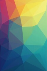 Obraz premium Interlocking polygons form a multi-hued gradient, ideal for cover art , complex, sharp, illustration