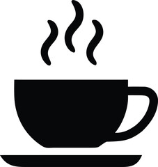 Coffee cup simple icon. Vector
