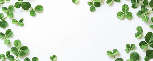 St. Patrick's Day celebration background with green shamrock leaves