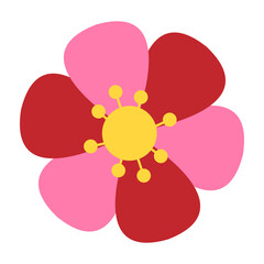 Flower icon vector. Garden illustration sign. Flora symbol or logo.