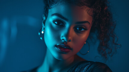 Creative 50mm Portrait of Stylish Model &ndash; Monotone Aesthetic