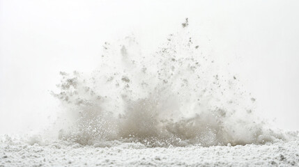 Fine white flour dusting over a surface