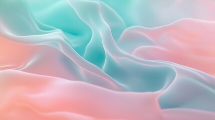 Fototapeta premium Abstract Pastel Pink and Teal Fabric Texture Background