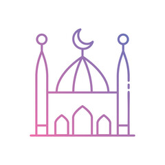 Mosque  icon vector stock illustration