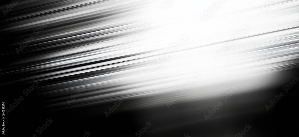 Poster abstract monochrome motion blur with dynamic lines and gradients creating a sense of speed and movem