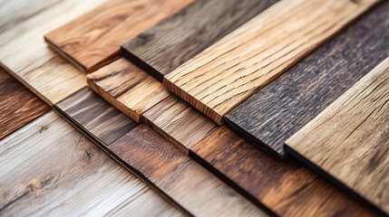 Natural Wood Planks Showcasing Unique Grain Patterns and Textures