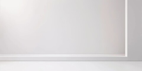 Obraz premium A stark white backdrop, Minimalist design elements arranged symmetrically, Contemporary minimalist style