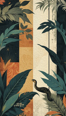 Snake . Pattern with oil paint for printing on wall decorations, wallpapers, covers