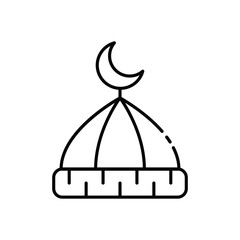 Mosque Dome icon vector stock illustration