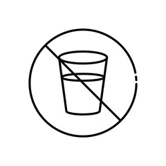 No Drink icon vector stock illustration