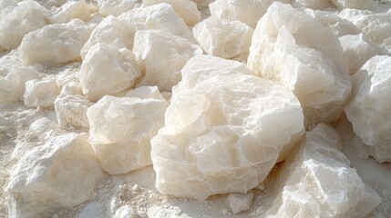 Quarry, raw salt crystals, sunlight, mining, industrial