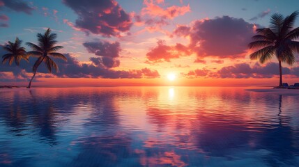 The Mesmerizing Dance of Colors at the Pools of Paradise during a Breathtaking Sunset in Hawaii