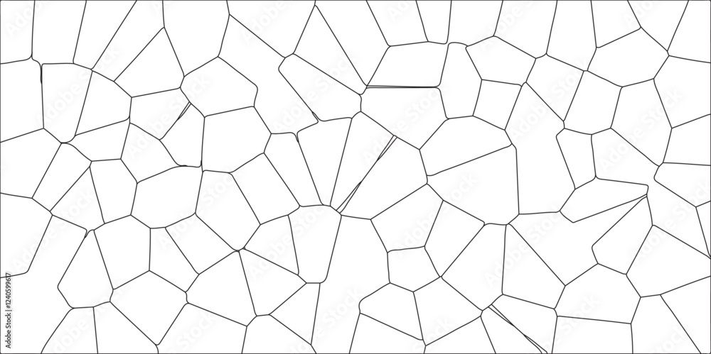 Poster geometric network of irregular polygons with clean, minimalistic lines. modern and seamless pattern 