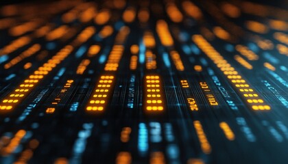 Obraz premium Informed Decision Data Flow on Futuristic Circuit Board