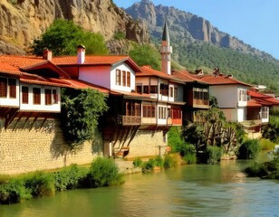 Fototapeta premium Tarihi Amasya evleri