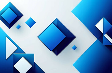 Fototapeta premium abstract blue square element shape background