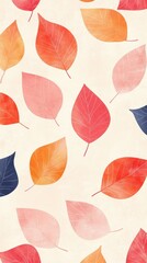 Fototapeta premium Colorful Autumn Leaves Pattern Design