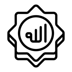 This Caligraphy (Allah) icon is suitable for Ramadan Islamic event etc