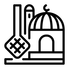 Obraz premium This Eid Al Fitr icon is suitable for Ramadan Islamic event etc