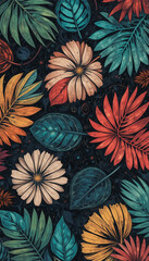 Naklejka premium Oil painting . Artistic brush strokes. Botanical illustration for printing on wall decorations.