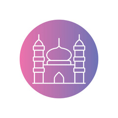 Mosque  icon vector stock illustration