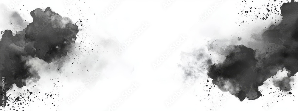 Aufkleber dark clouds. clouds with a transparent black background. clouds with no bottom. clouds in png format