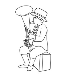 person with a saxophone