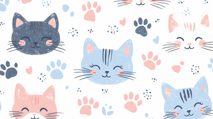 Adorable Kittens: Paws, Hearts, Cute Cat Faces