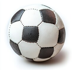 Soccer ball on white background, football ball sports equipment also on white with PNG file included