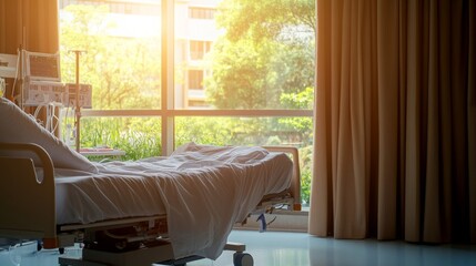 Modern hospital delivery room setup with medical staff attending to a newborn baby, symbolizing the miracle of life and the dedication of healthcare professionals.