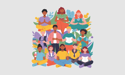 Naklejka premium World Teen Mental Wellness Day Vector Bundle | T-Shirt, Social Media, Poster, Sticker, Print Card & Animated GIF Designs. Print ready eps