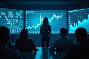 Business Person Presenting Data Driven Insights to His Team