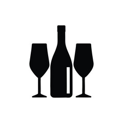 Bottle set silhouette vector illustration