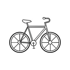 Fototapeta premium Bicycle with curved handlebars vector illustration